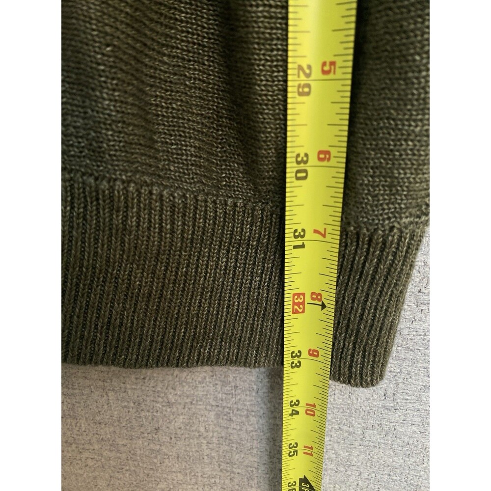 Talbots Olive Green V‑Neck Lightweight Knit Sweater - Picture 10 of 11